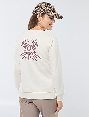 Sweatshirt de amamentação com mensagem
