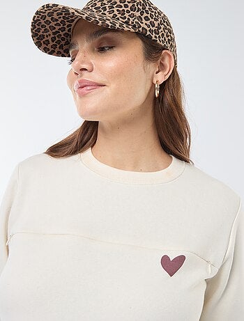 Sweatshirt de amamentação com mensagem