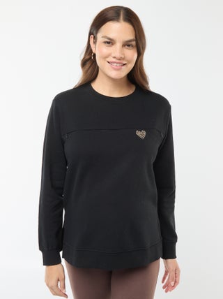 Sweatshirt de amamentação com mensagem