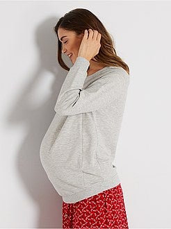 Sweatshirt de amamentação em lurex - Kiabi