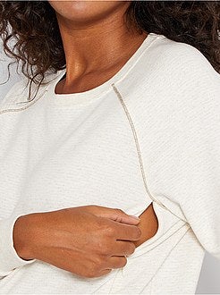 Sweatshirt de amamentação em lurex - Kiabi