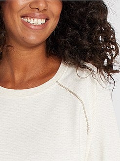 Sweatshirt de amamentação em lurex - Kiabi