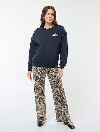 Sweatshirt de amamentação em moletão