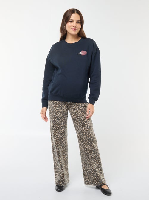 Sweatshirt de amamentação em moletão - Kiabi