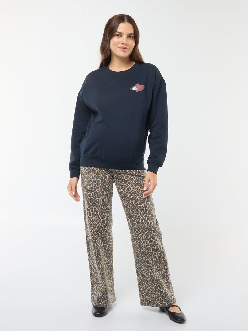 Sweatshirt de amamentação em moletão Azul - Kiabi