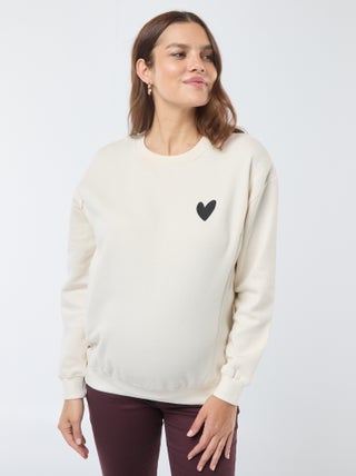 Sweatshirt de amamentação em moletão