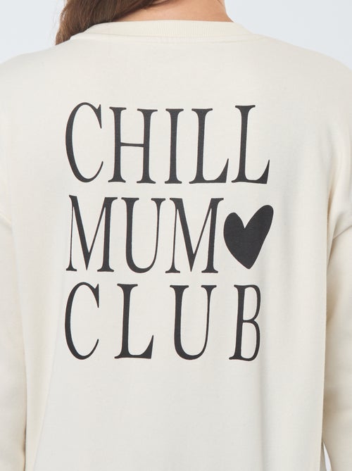 Sweatshirt de amamentação em moletão - Kiabi