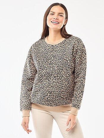 Sweatshirt de amamentação em moletão