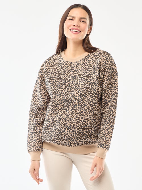 Sweatshirt de amamentação em moletão - Kiabi