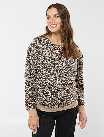 Sweatshirt de amamentação em moletão