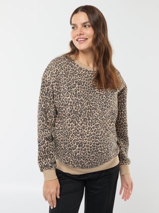 Sweatshirt de amamentação em moletão