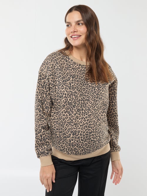 Sweatshirt de amamentação em moletão - Kiabi