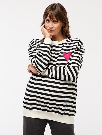 Sweatshirt de amamentação em moletão