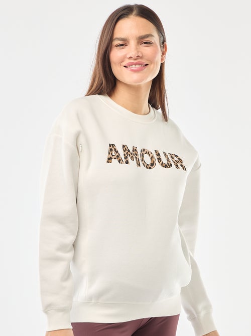 Sweatshirt de amamentação em moletão - Kiabi