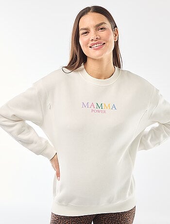 Sweatshirt de amamentação em moletão