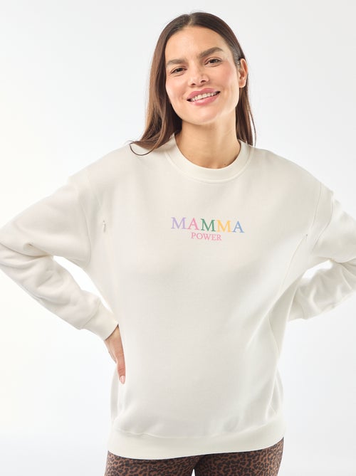 Sweatshirt de amamentação em moletão - Kiabi