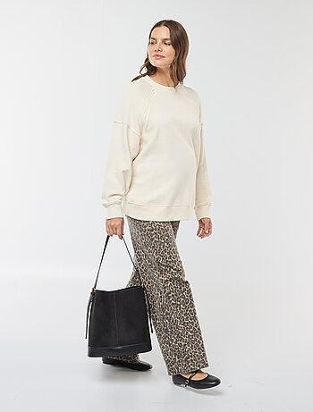 Sweatshirt de amamentação em moletão