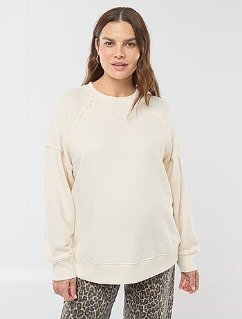 Sweatshirt de amamentação em moletão