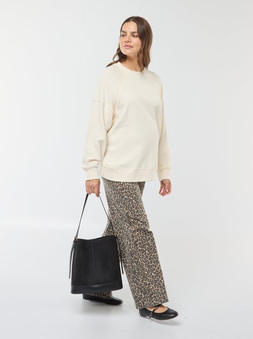 Sweatshirt de amamentação em moletão - Kiabi