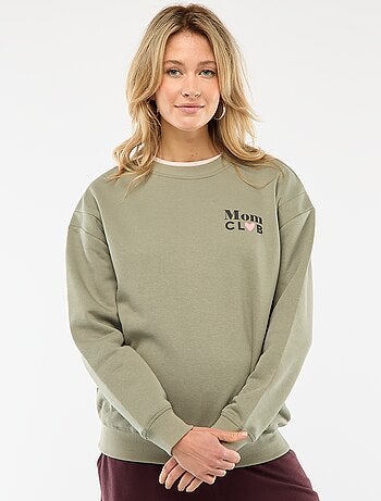 Sweatshirt de amamentação em moletão