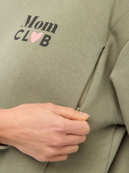 Sweatshirt de amamentação em moletão - Kiabi