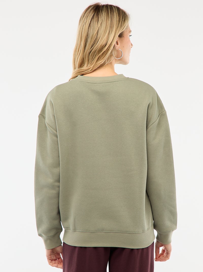 Sweatshirt de amamentação em moletão Caqui - Kiabi