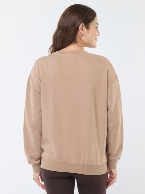 Sweatshirt de amamentação em moletão - Kiabi