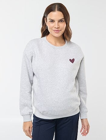 Sweatshirt de amamentação em moletão