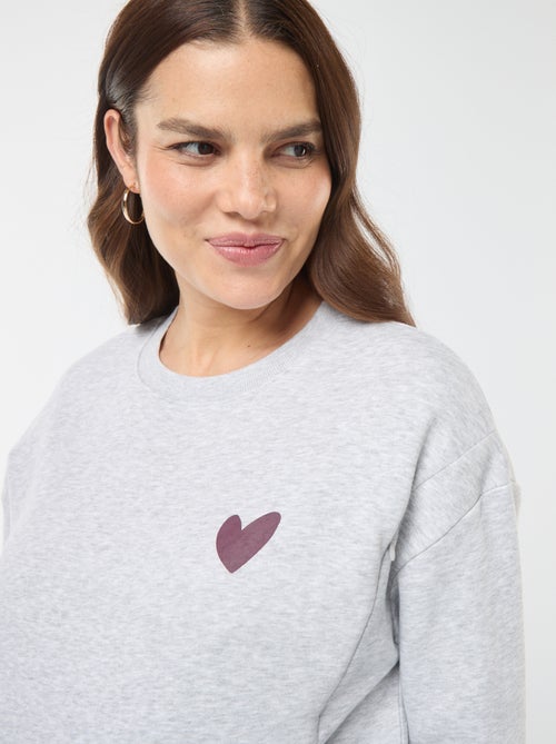 Sweatshirt de amamentação em moletão - Kiabi