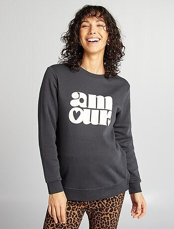 Sweatshirt de amamentação em moletão