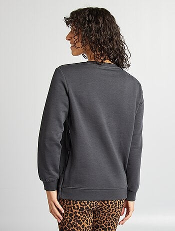Sweatshirt de amamentação em moletão