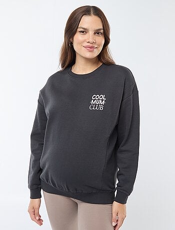 Sweatshirt de amamentação em moletão