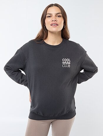 Sweatshirt de amamentação em moletão