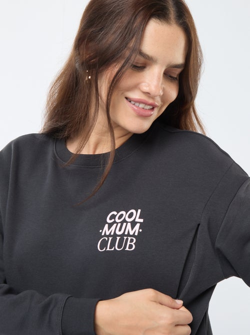 Sweatshirt de amamentação em moletão - Kiabi