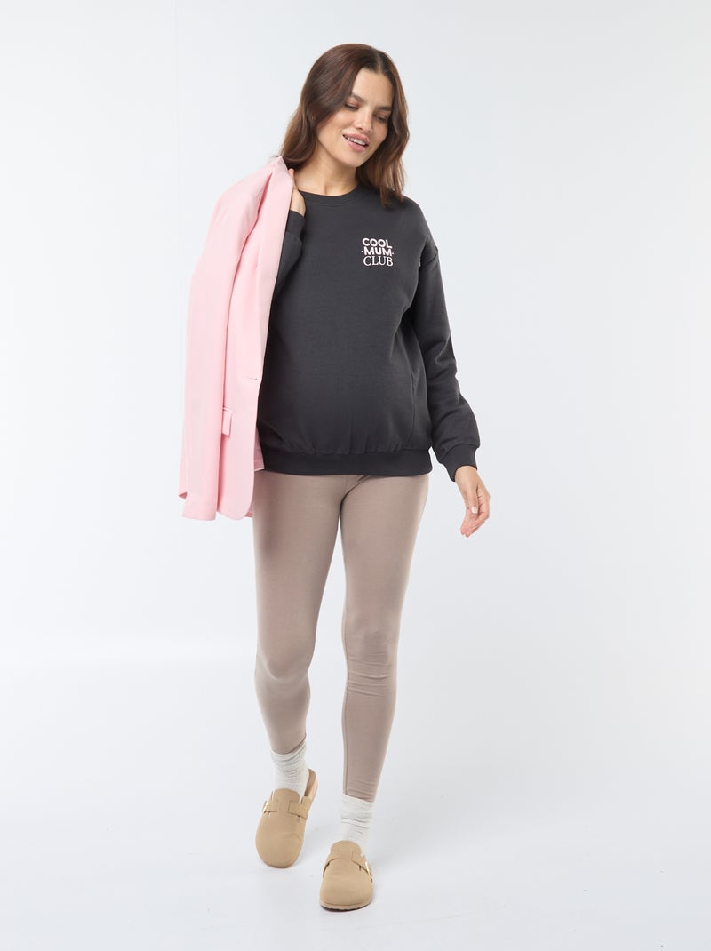 Sweatshirt de amamentação em moletão Preto - Kiabi