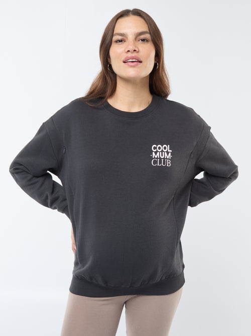 Sweatshirt de amamentação em moletão - Kiabi