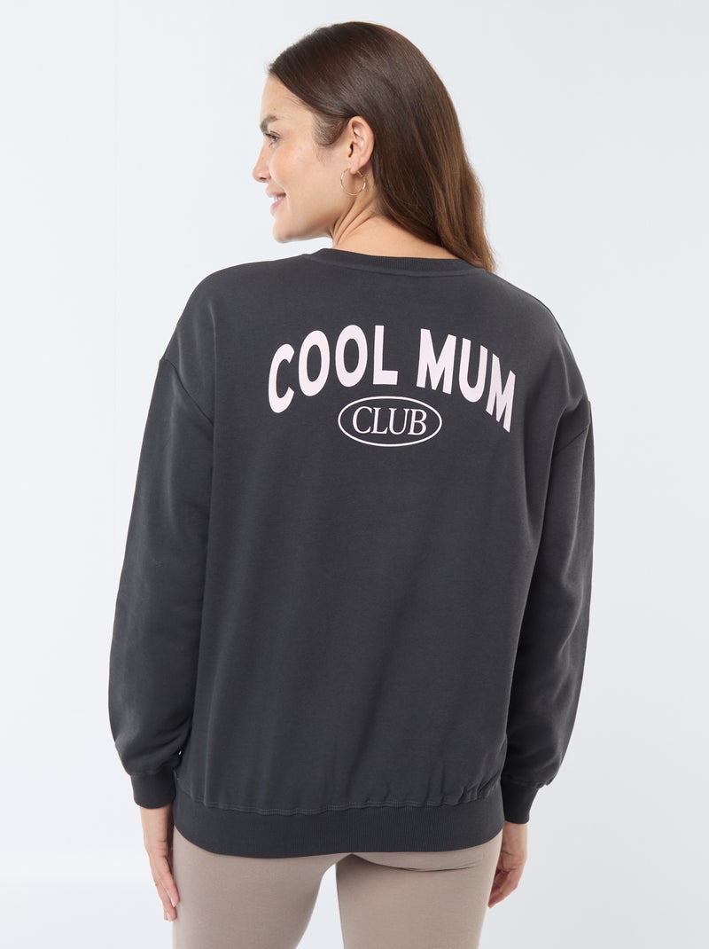 Sweatshirt de amamentação em moletão Preto - Kiabi