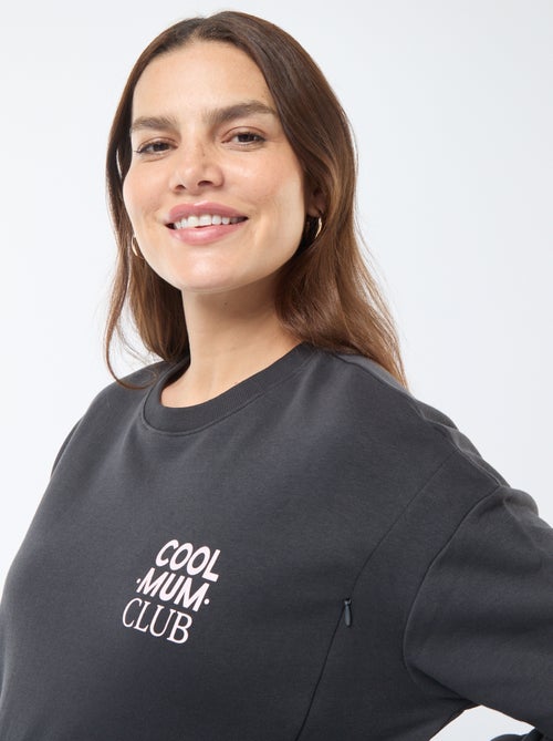 Sweatshirt de amamentação em moletão - Kiabi