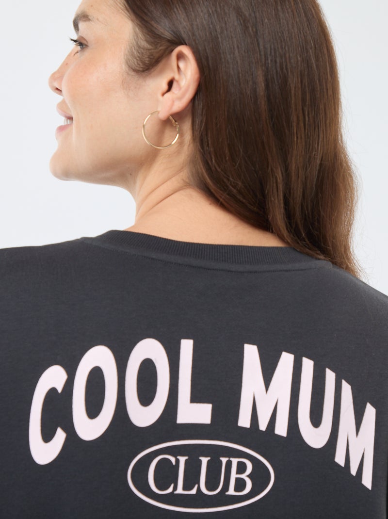 Sweatshirt de amamentação em moletão Preto - Kiabi