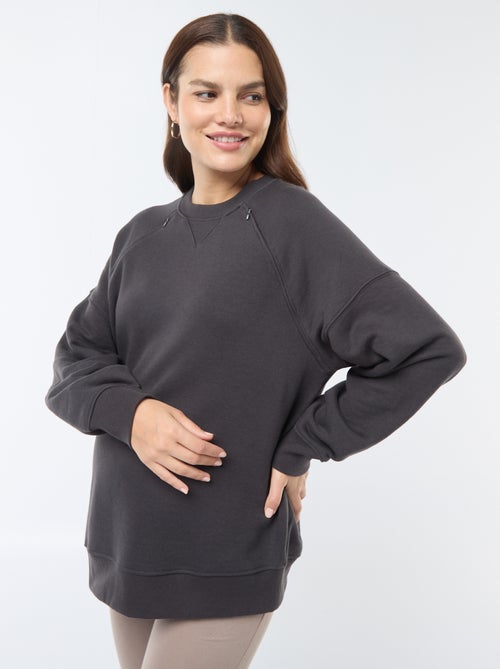 Sweatshirt de amamentação em moletão - Kiabi