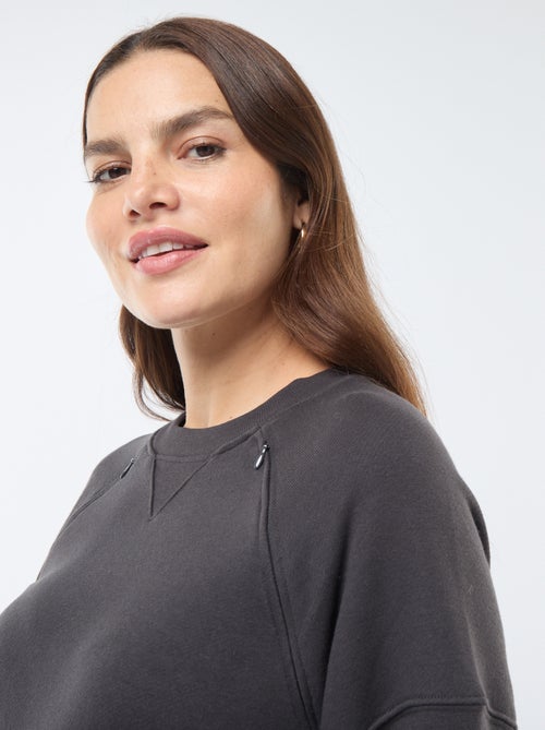 Sweatshirt de amamentação em moletão - Kiabi