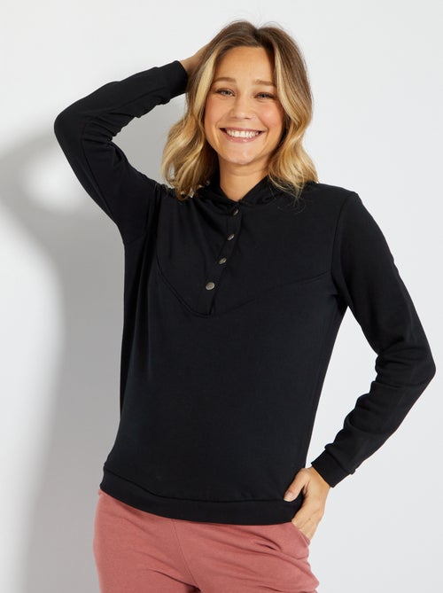 Sweatshirt de amamentação em moletão - Kiabi