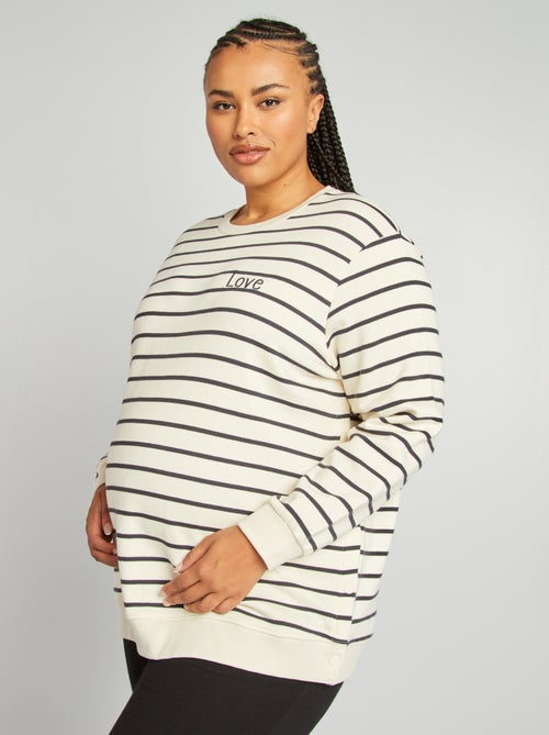 Sweatshirt de amamentação em moletão - Kiabi