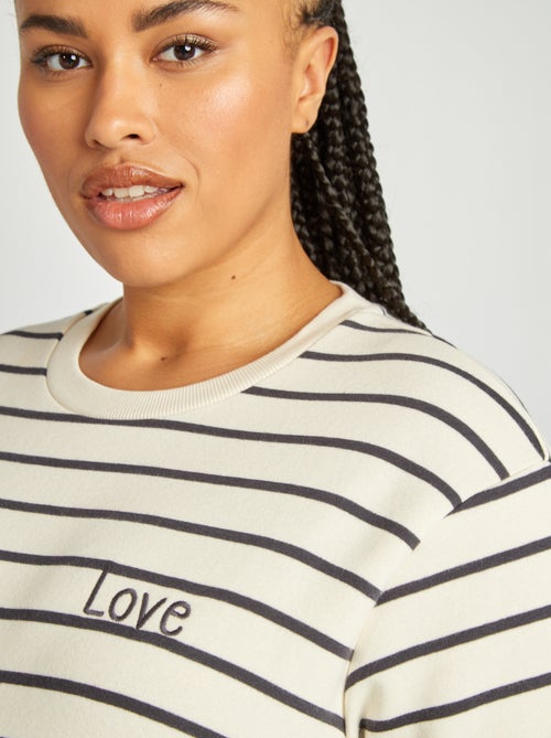 Sweatshirt de amamentação em moletão - Kiabi