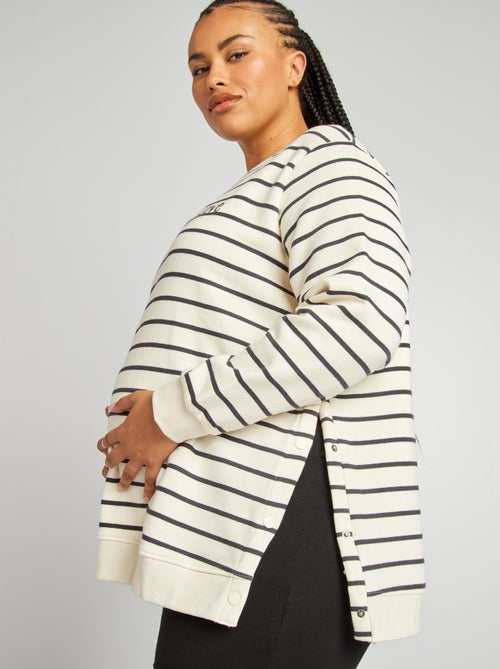 Sweatshirt de amamentação em moletão - Kiabi