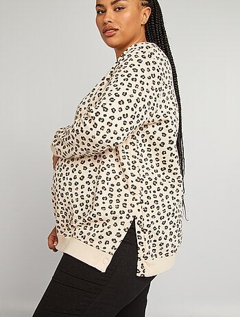 Sweatshirt de amamentação em moletão