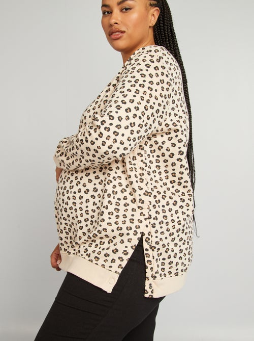 Sweatshirt de amamentação em moletão - Kiabi