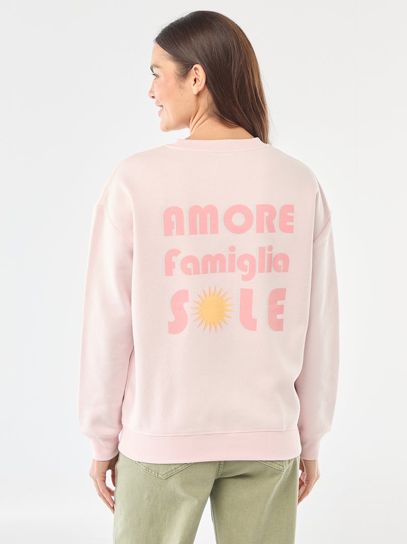 Sweatshirt de amamentação em moletão Rosa - Kiabi