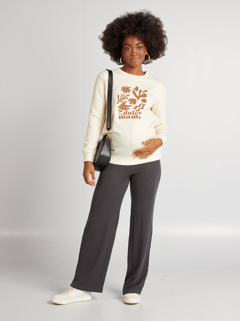 Sweatshirt de amamentação estampada BEGE - Kiabi