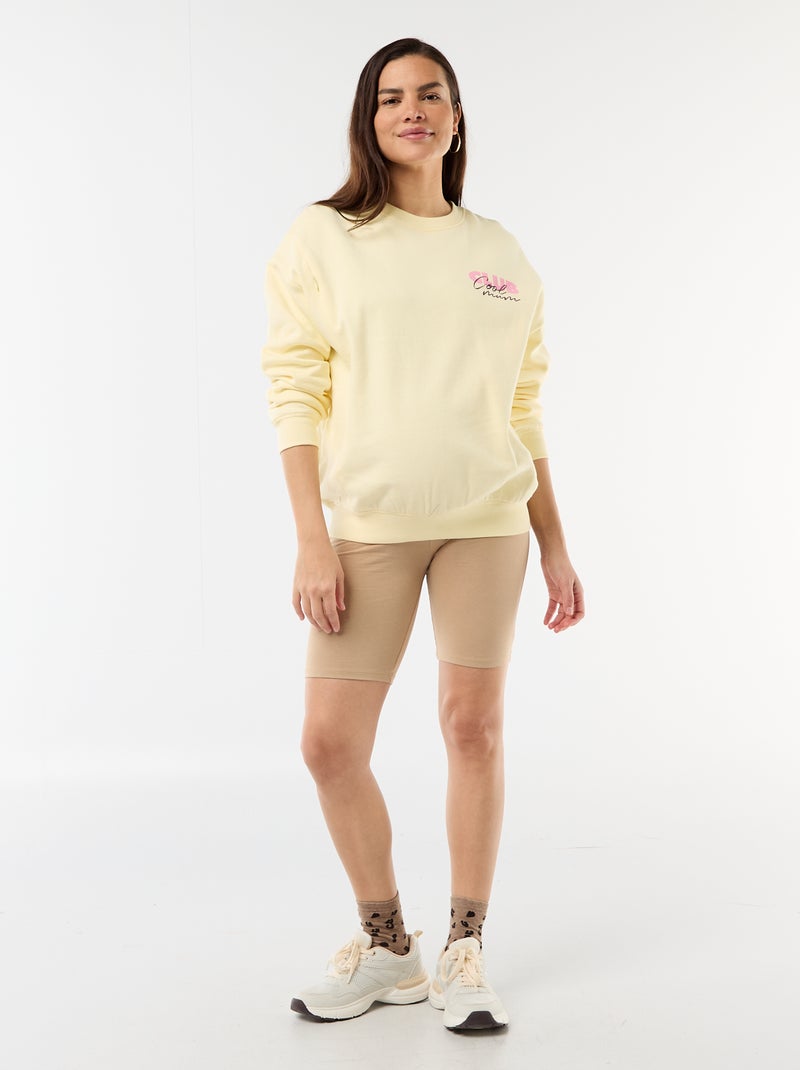 Sweatshirt de amamentação estampado Amarelo - Kiabi